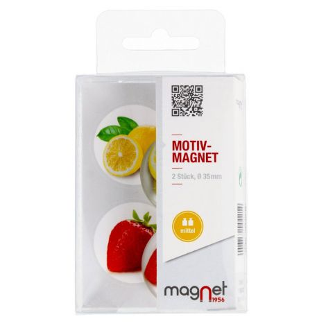 Magnesy Magnet Cytryna/Truskawka, 2szt 3.5cm
